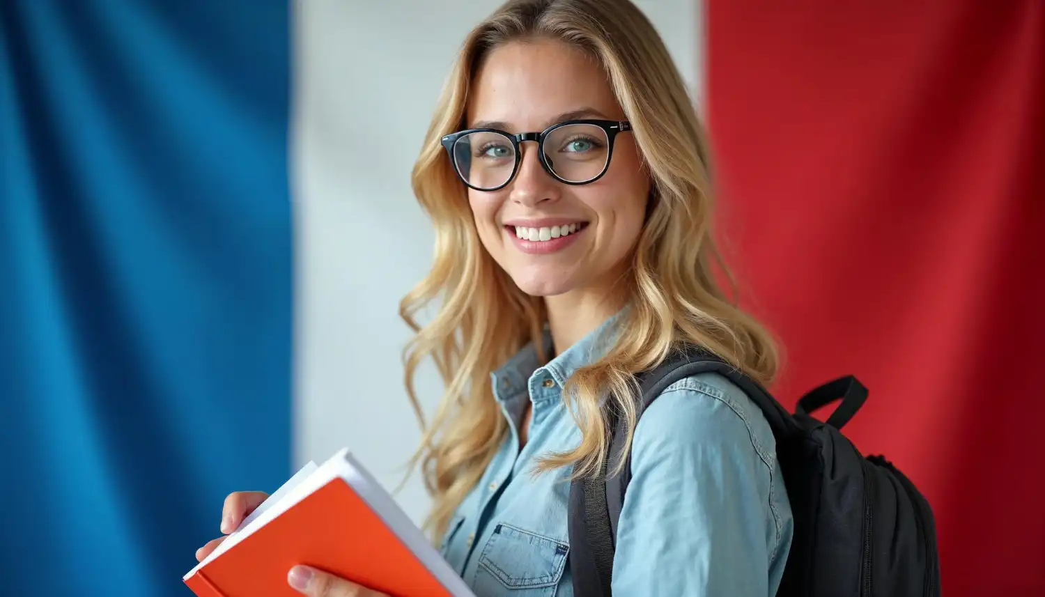 Alumna durante un curso de Francés